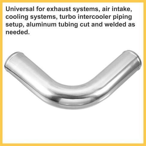 OD 3.15" 80mm Leg Length 6" 152mm Car Aluminum Alloy Tube Intercooler Pipe 90 Degree Bend Elbow Air Intake Joiners Tubing - Pack of 1 Auto Replacement Parts in Kuwait
