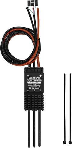 SEQURE WP14200 Brushless ESC Waterproof 200A Electric Speed Controller Built-in 5.2V 3A BEC 5-14S ESC for Drones, Helicopters, RC Crawler Cars, Electric Surfboards, Underwater Thrusters - A Version in Kuwait