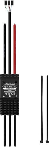 SEQURE WP14200 Brushless ESC Waterproof 200A Electric Speed Controller Built-in 5.2V 3A BEC 5-14S ESC for Drones, Helicopters, RC Crawler Cars, Electric Surfboards, Underwater Thrusters - A Version in Saudi Arabia