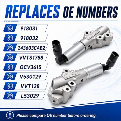 2PCS VVT Solenoid Oil Control Valve Compatible with Hyundai Palisade Santa Fe XL, Kia Telluride Sorento Sedona Stinger, Genesis G70 G80 G90, Replaces 918031 918032 243603CAB2 in Kuwait