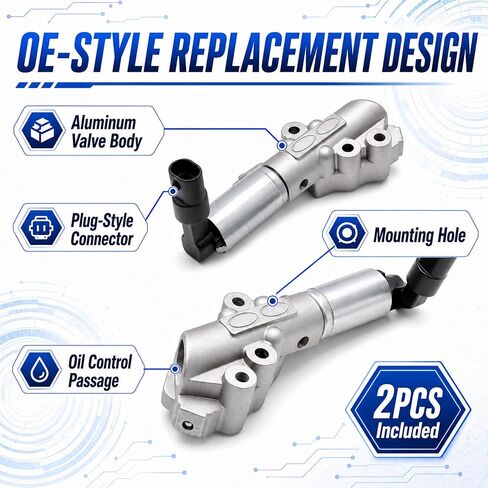 2PCS VVT Solenoid Oil Control Valve Compatible with Hyundai Palisade Santa Fe XL, Kia Telluride Sorento Sedona Stinger, Genesis G70 G80 G90, Replaces 918031 918032 243603CAB2 in Kuwait