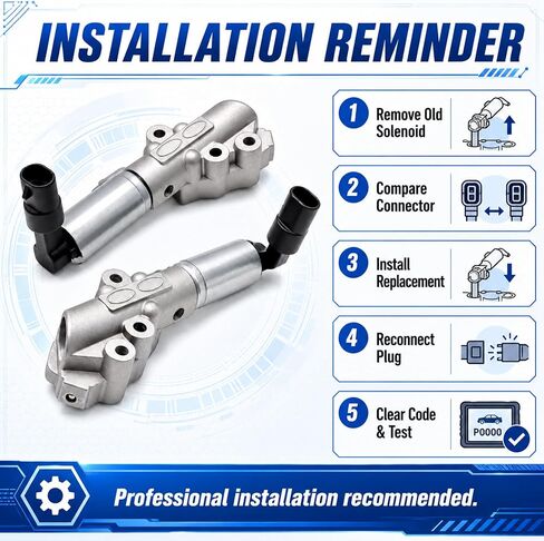 2PCS VVT Solenoid Oil Control Valve Compatible with Hyundai Palisade Santa Fe XL, Kia Telluride Sorento Sedona Stinger, Genesis G70 G80 G90, Replaces 918031 918032 243603CAB2 in Kuwait