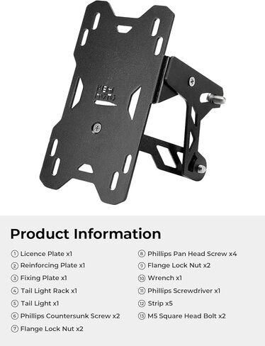 KEMIMOTO Motorcycle Side Mount License Plate Holder Bracket with LED Signal Tail Light Compatible with Sportster S RH1250 2021 2022 2023 2024 2025 Motorcycle License Plate Holder Mount Tail Tidy in Kuwait