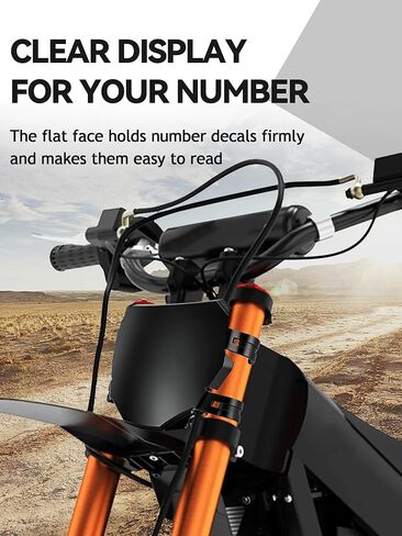 JFG RACING Front Number Plate for Electric Dirt Bike,Universal Plate Replacement for Surron LBX/Tutti Soleil 01/Yozma in 10/Talaria Sting MX3 R MX4 MX5 Pro/E Ride Pro in Kuwait