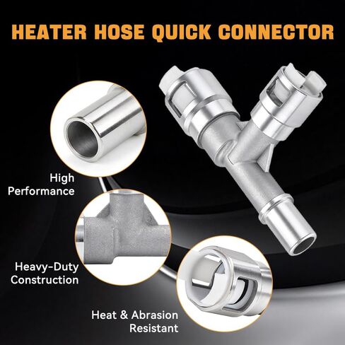 BARTOO 800-413HP Metal Heater Hose Connector Compatible with Select Cadillac/Chevrolet/GMC Models Coolant Hose Repair in Kuwait