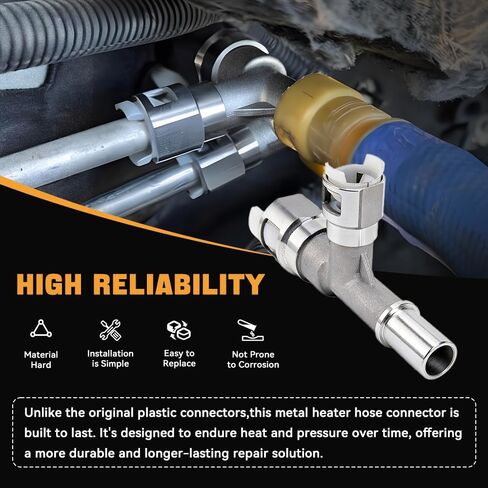 BARTOO 800-413HP Metal Heater Hose Connector Compatible with Select Cadillac/Chevrolet/GMC Models Coolant Hose Repair in Kuwait