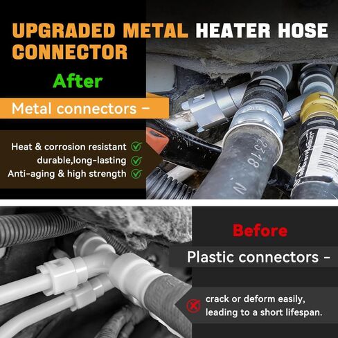 BARTOO 800-413HP Metal Heater Hose Connector Compatible with Select Cadillac/Chevrolet/GMC Models Coolant Hose Repair in Kuwait