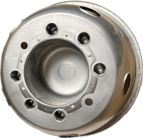 4 قطعة مجموعة 19.5 بوصة 8 Lugnuts 5 handholes hubcap لـ 1999-2002 Ford F450 F550 Truck الفولاذ المقاوم للصدأ عجلة المحاكاة in Kuwait