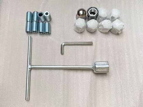 4 قطعة مجموعة 19.5 بوصة 8 Lugnuts 5 handholes hubcap لـ 1999-2002 Ford F450 F550 Truck الفولاذ المقاوم للصدأ عجلة المحاكاة in Kuwait