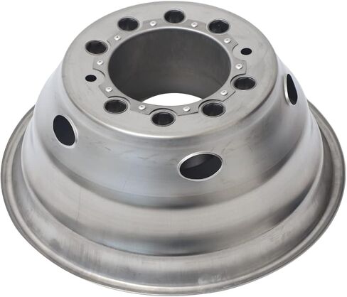 19.5 بوصة 10 عروة من الفولاذ المقاوم للصدأ المصقول Hubcaps 5 فتحات تهوية مجموعة محاكي العجلات مناسبة لشاحنات Ford F450/F550 ذات العجلات المزدوجة 2005-2025 (لا تناسب بيت متنقل RV) in Kuwait