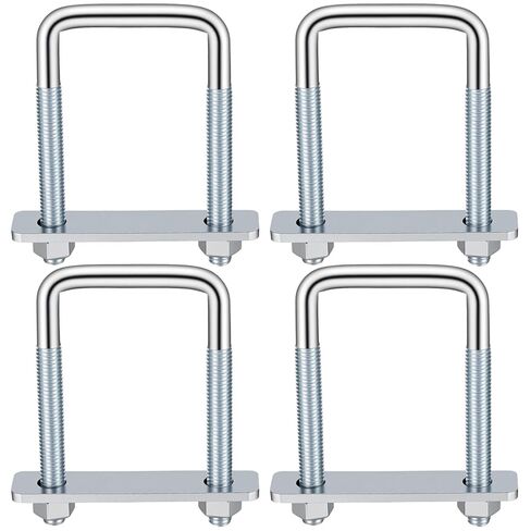 4 Pcs Square U-Bolt for Trailer Leaf Spring Clamp Set Fits 2-5/8" Wide Leaf Springs Locks Springs Together for Stability and Better Control of Axle Torque for Truck Boat Trailers in Kuwait