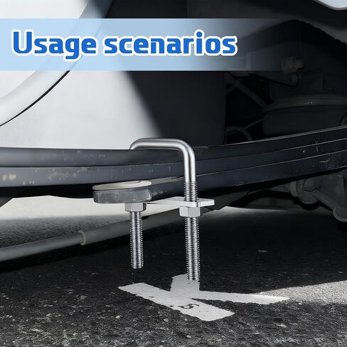 4 Pcs Square U-Bolt for Trailer Leaf Spring Clamp Set Fits 2-5/8" Wide Leaf Springs Locks Springs Together for Stability and Better Control of Axle Torque for Truck Boat Trailers in Kuwait