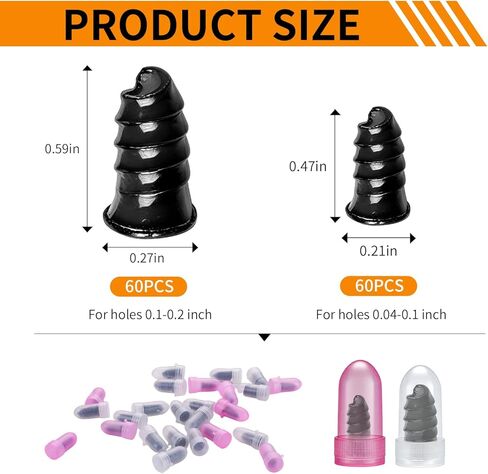 VISRIE 120 PCS Tire Screw Plugs Repair Kit, Tire Repair Screws with Tire Glue & Tool, Fast Self-Service Screw in Tire Plugs Kit for Tires, Car, Truck, Motorcycle, Tractor in Kuwait
