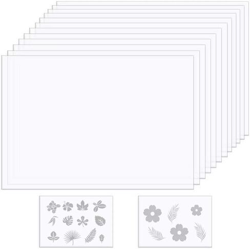 12 Pcs Quilting Template Plastic Sheets, 12 x 18 Inches, Translucent, Reusable Cutting Templates Sheets for Appliqué, Quilting & Sewing Templates in Kuwait