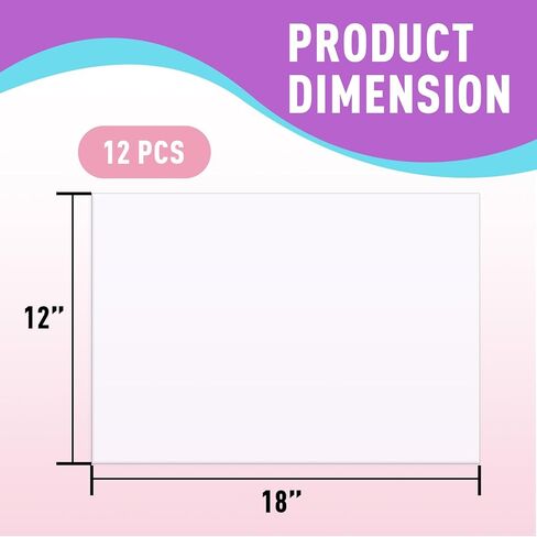12 Pcs Quilting Template Plastic Sheets, 12 x 18 Inches, Translucent, Reusable Cutting Templates Sheets for Appliqué, Quilting & Sewing Templates in Kuwait