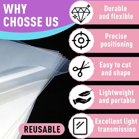 12 Pcs Quilting Template Plastic Sheets, 12 x 18 Inches, Translucent, Reusable Cutting Templates Sheets for Appliqué, Quilting & Sewing Templates in Kuwait