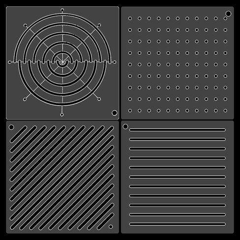4 Pcs Acrylic Sashiko Stencil Dots Lines Arcs Slashes Drawing Template 4.7 x 4.7 Inch Geometric Sashiko Pattern Template Drawing Line Quilting Stencils for Hand Quilting Sewing Embroidery in Kuwait