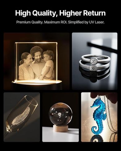 xTool F2 Ultra UV Laser Engraver, 5W UV Laser, 3D Inner and Fine Glass Engraving, Dual 48MP Cameras, 15,000 mm/s High Speed, AI Powered 2D-to-3D Software, Ultra-Precise Detail on Glass Plastic Acrylic in Kuwait