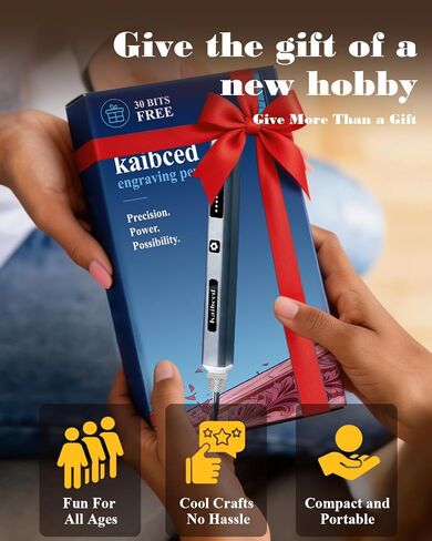 Cordless Engraving Pen with 48 Kits & LED Screen, 5-Speed Engraver Pen for Metal, Wood, Glass, Plastic & All Materials, USB Rechargeable Craft Gift for Teens, Adults and Beginners, Silver in Kuwait