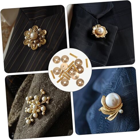 10Sets Badge Screw Pin with Caps Durable Metal Pin Backs for Crafting and Police Badges Easy Attach Detach Design Versatile Craft Supplies for in Kuwait