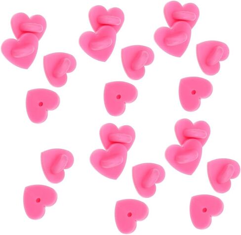 DOITOOL 100Pcs Heart Shaped Brooch Clasp Rubber Pin Backs for Lapel Pins Tie Tacks and Jewelry Making Lightweight and Portable DIY Craft Accessories in Kuwait