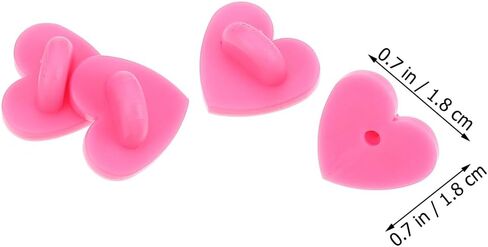 DOITOOL 100Pcs Heart Shaped Brooch Clasp Rubber Pin Backs for Lapel Pins Tie Tacks and Jewelry Making Lightweight and Portable DIY Craft Accessories in Kuwait
