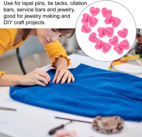 DOITOOL 100Pcs Heart Shaped Brooch Clasp Rubber Pin Backs for Lapel Pins Tie Tacks and Jewelry Making Lightweight and Portable DIY Craft Accessories in Kuwait