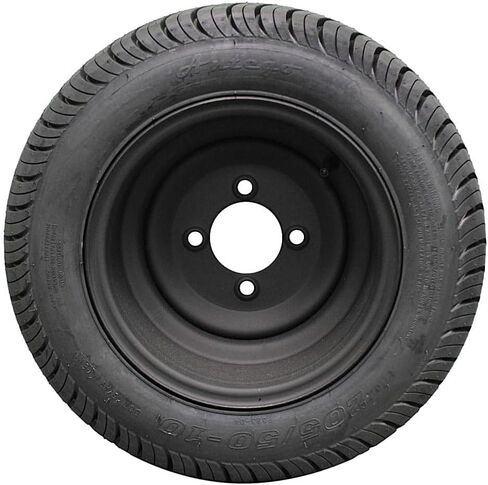 205/50-10 with 10x7 Matte Black Wheels for Golf Cart (Set of 2) in Kuwait