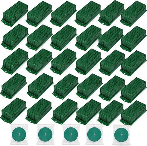 Tunzari Floral Foam Cage, Wet and Dry Flower Cage Holder with Green Foam Block for Fresh and Artificial Flowers, Arrangement Supplies for Wedding Arch, Centerpieces, Home and Garden Decor (4 pcs) in Saudi Arabia