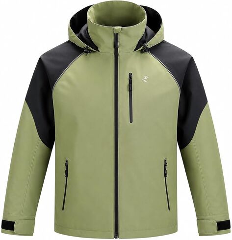 RANDY SUN Rain Jacket Mens Waterproof With Hood, Lightweight Rain Jacket Women in Saudi Arabia
