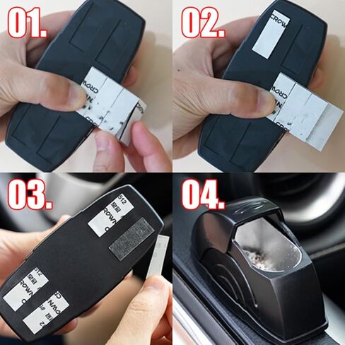 Car Ashtray with Lid, Smokeless Car Ashtray with Stainless Steel Liner, Portable Auto Ashtray for Cup Holder or Door, Universal Fit, Black in Kuwait