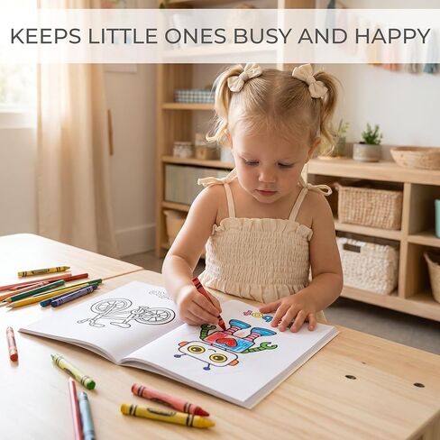 ZICOTO Fun Coloring Book for Toddlers - Set of 2 Cute My First Toddler Coloring Books with Big Simple Designs - Easy Learning Activity Book for Kids, Boys and Girls to Keep Little Ones Engaged in Kuwait