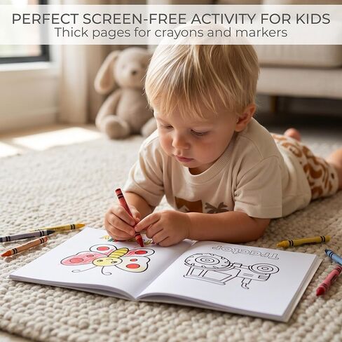 ZICOTO Fun Coloring Book for Toddlers - Set of 2 Cute My First Toddler Coloring Books with Big Simple Designs - Easy Learning Activity Book for Kids, Boys and Girls to Keep Little Ones Engaged in Kuwait