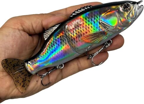 New Lifelike 2 Segment Glide Bait Bass Fishing Lure Freshwater Saltwater Perch Lures in Saudi Arabia