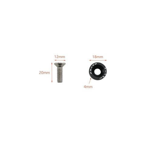 DGZZI 10Sets Fender Bumper Aluminum Alloy Washers M6 Stainless Steel Bolt Kit for Bumper Headlights Trunk License Plate Frame Black in Kuwait