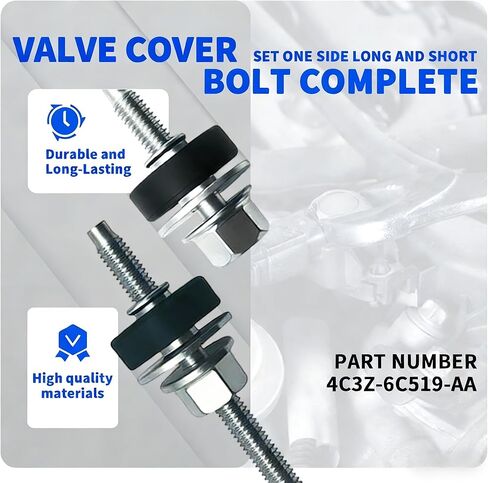 Engine Valve Cover Grommet Bolt Screw Compatible with Fit for Ford 6.0 Powerstroke Diesel F250 F350 E350 E450 2003-2010,Valve Cover Bolt Part 4C3Z-6C519-AA,4C3Z6C519AA 12Pcs in Kuwait