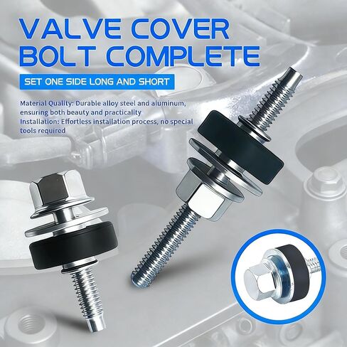 Engine Valve Cover Grommet Bolt Screw Compatible with Fit for Ford 6.0 Powerstroke Diesel F250 F350 E350 E450 2003-2010,Valve Cover Bolt Part 4C3Z-6C519-AA,4C3Z6C519AA 12Pcs in Kuwait