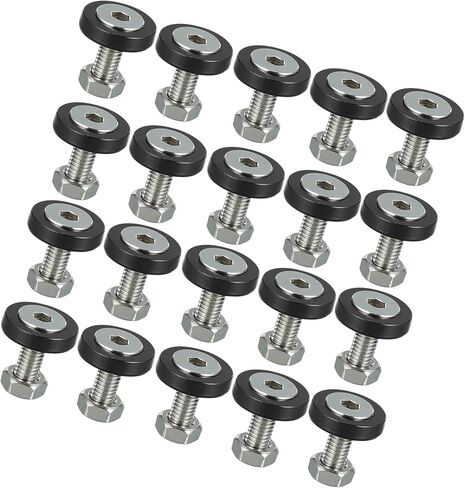 ACROPIX 20 Pcs Car Motorcycle Black M6 Fender Bumper Washer Bolt Nuts Kit Aluminum Alloy Engine Bay Fastener Car Parts in Kuwait