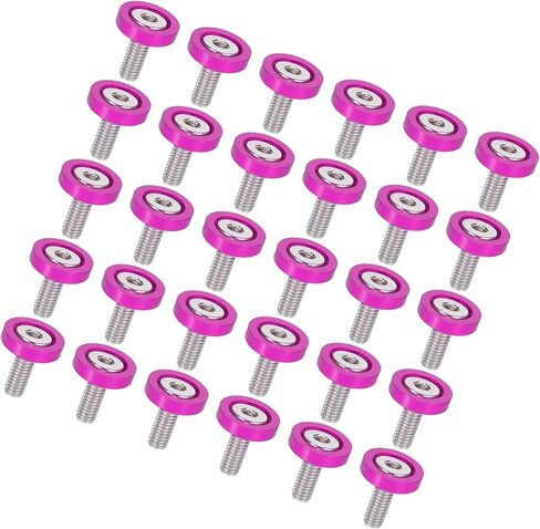 Motoforti 30pcs Bumper Mudguard Washer Bolts M6x1.0 Aluminum Alloy Engine Bay Dress Up Screw Pink Long-lasting in Kuwait