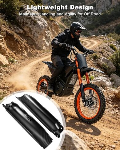 E Dirt Bike Front Fork Guard Cover Fit for Tuttio Soleil 01 Black, 2Pcs in Kuwait