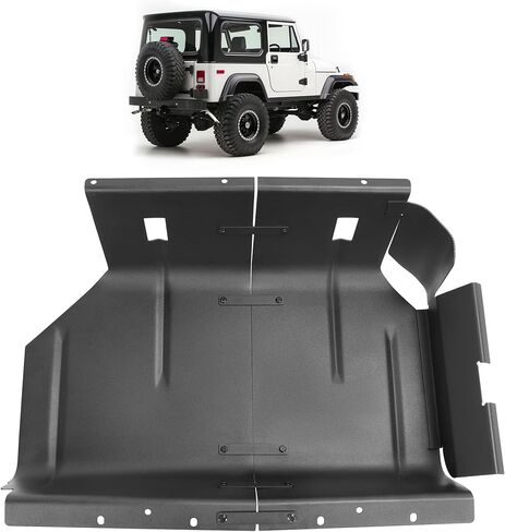 لوحة انزلاقية لخزان الوقود من ALMULOO متوافقة مع 1987 1988 1989 1990 1991 1992 1993 1994 1995 Jeep Wrangler YJ مع خزان غاز 15 20 جالون أسود غير لامع in Kuwait