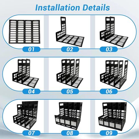 Ysenchan Plastic Magazine File Holder, Desk Organizer File Folder for Office Organization and Storage, Sturdy Binder Organizer with 4 Vertical Compartmente，Desktop Accessories for Office Storage in Kuwait