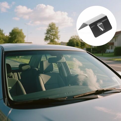 Aramox 12PCS Sunroof Wind Deflector Window Visors Rain Guards Stainless Steel Replacement for Heko G3 Sned Windshield Wind Rain Deflector Channel Clips Set in Kuwait