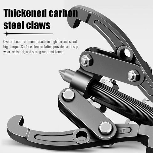 3 Jaw Car Inner Bearing Puller, 8 Inch Vehicle Gear Bearing Flywheel Pulley Removal Tool with Reversible Jaws, Automotive Pilot Gear Extractor, Universal for SUV RV Motorcycle in Kuwait
