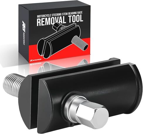 Rogierra Motorcycle Steering Stem Bearing Race Removal Tool Compatible with 1-1/8" to 2-5/8" ID Races, Universal Neck Bearing Race Puller and Extraction Tool in Kuwait