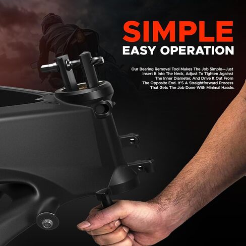 Rogierra Motorcycle Steering Stem Bearing Race Removal Tool Compatible with 1-1/8" to 2-5/8" ID Races, Universal Neck Bearing Race Puller and Extraction Tool in Kuwait