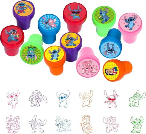 24 Pcs Stitch Stampers - Perfect Stitch Birthday Party Supplies, Goody Bag Fillers & Party Favors. in Kuwait