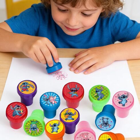 24 Pcs Stitch Stampers - Perfect Stitch Birthday Party Supplies, Goody Bag Fillers & Party Favors. in Kuwait