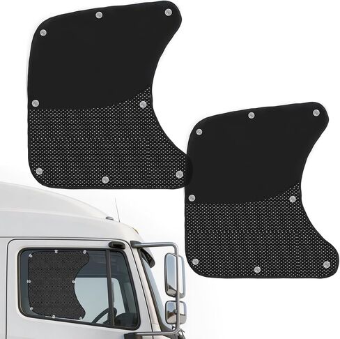 2Pcs Semi Truck Side Window Sun Shades,Upgraded 21×23" UV Protection Sunblock Side Window Shade with Suction Cup,Semi Truck Accessories for Kenworth,Volvo VNL,RV,Freightliner,International Trucks in Kuwait