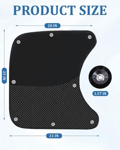 2Pcs Semi Truck Side Window Sun Shades,Upgraded 21×23" UV Protection Sunblock Side Window Shade with Suction Cup,Semi Truck Accessories for Kenworth,Volvo VNL,RV,Freightliner,International Trucks in Kuwait